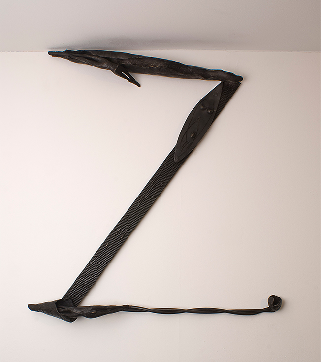Giuseppe Maraniello Lettera Zeta artista scultore italian artist bronzo