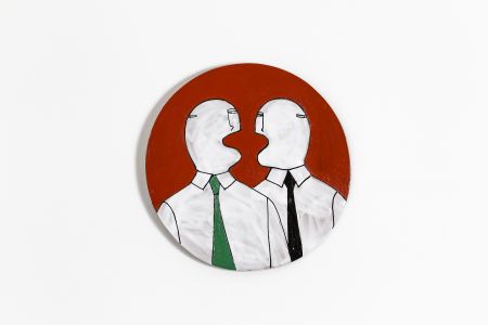 Fabrizio Dusi Classic family ceramica coppia gay incomunicabilità