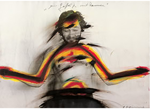 Arnulf Rainer per la mostra Body Language