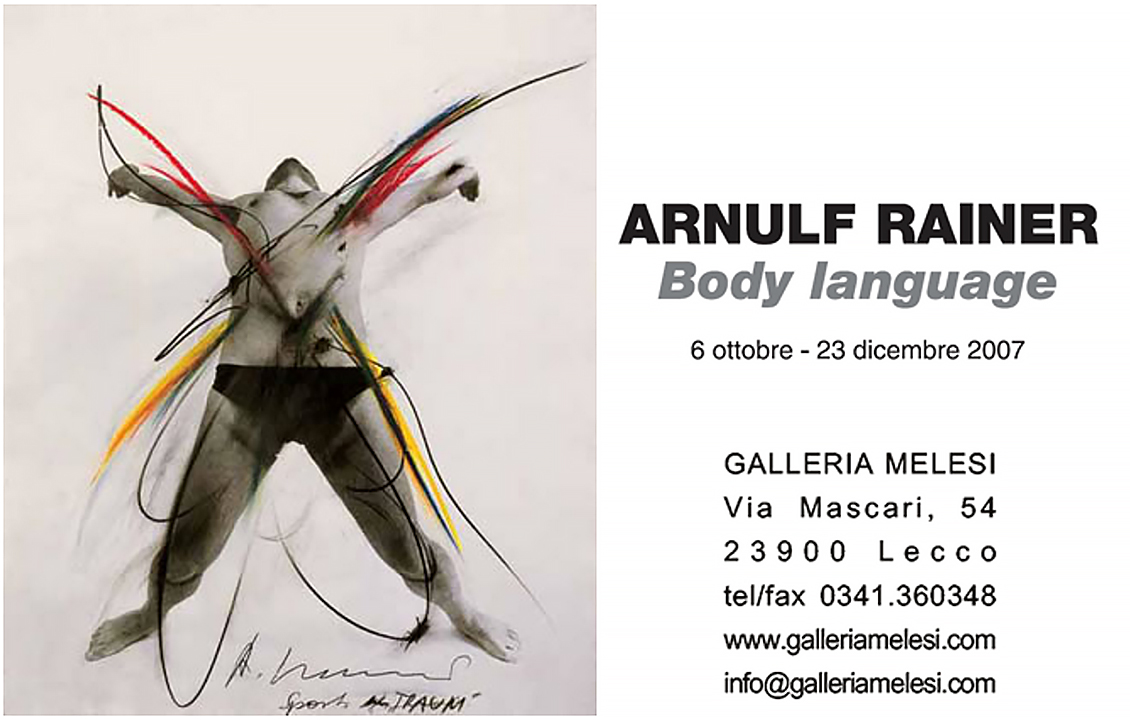 Arnulf Rainer per la mostra Body Language