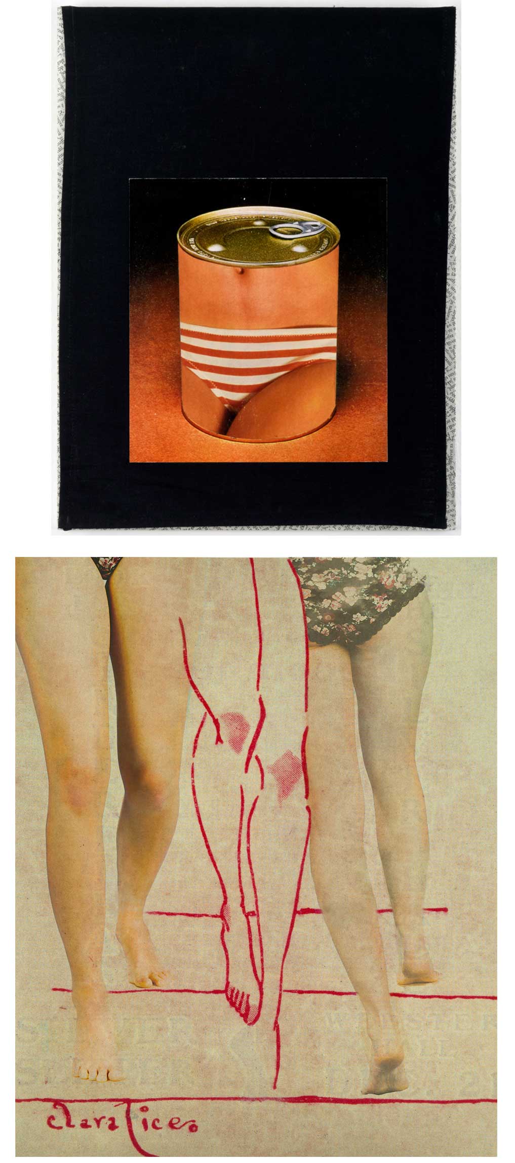 Jiří Kolář — Maggio, 1976 cm 40 x 30 drapeau, intercalage, chiasmage | Piera Biffi — Piera Biffi dialoga con l’artista Clara Tice, (Senza titolo 1915) 2014 cm 62 x 50 stampa digitale es. 1/5